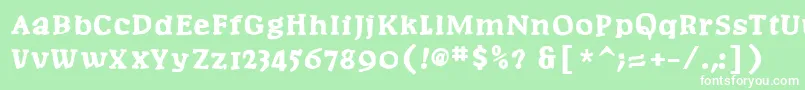 Postertypes Font – White Fonts on Green Background
