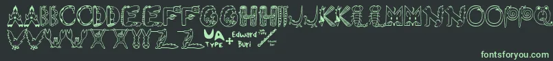 Edbwt Font – Green Fonts on Black Background