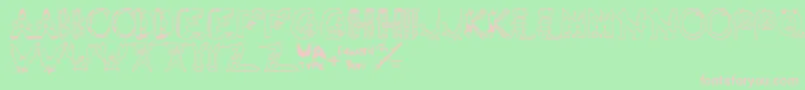 Edbwt Font – Pink Fonts on Green Background