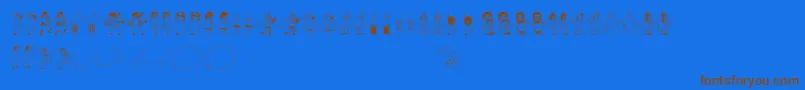 Dumbasstown Font – Brown Fonts on Blue Background