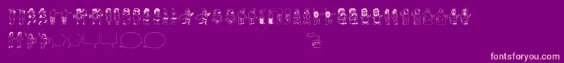 Weitere Informationen zur Dumbasstown-Schriftart Dumbasstown-Schriftart – Rosa Schriften auf violettem Hintergrund