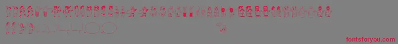 Dumbasstown Font – Red Fonts on Gray Background