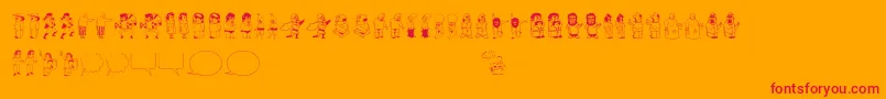 Dumbasstown Font – Red Fonts on Orange Background