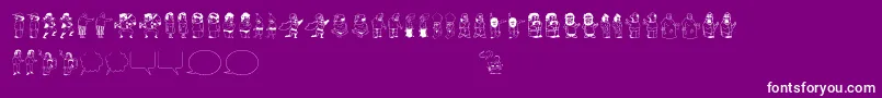 Dumbasstown Font – White Fonts on Purple Background