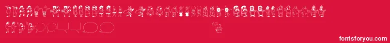 Dumbasstown Font – White Fonts on Red Background
