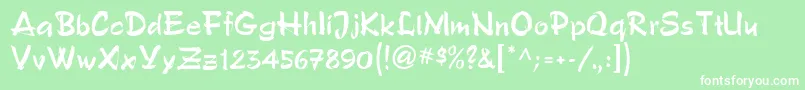 PoloBrush Font – White Fonts on Green Background