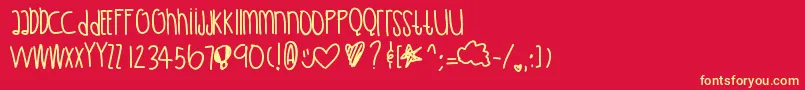 Ultraviolet Font – Yellow Fonts on Red Background