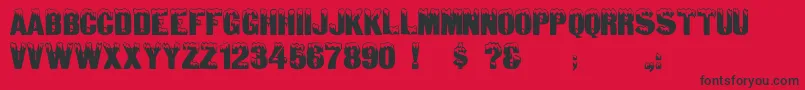 Snowecaps Font – Black Fonts on Red Background