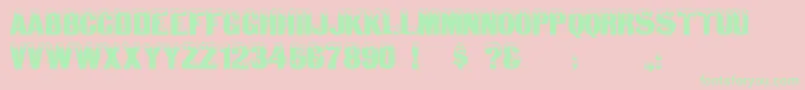 Snowecaps-Schriftart – Grüne Schriften auf rosa Hintergrund