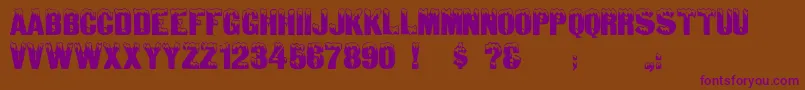 Snowecaps Font – Purple Fonts on Brown Background