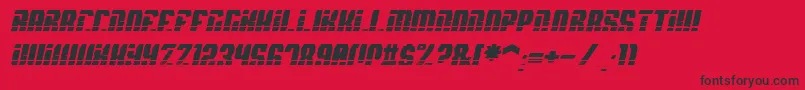 フォントSpyhVentItalic – 赤い背景に黒い文字