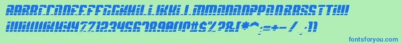 フォントSpyhVentItalic – 青い文字は緑の背景です。