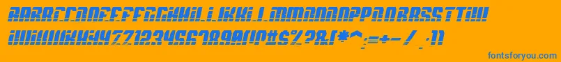 SpyhVentItalic Font – Blue Fonts on Orange Background