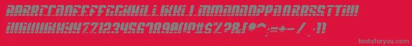 Czcionka SpyhVentItalic – szare czcionki na czerwonym tle