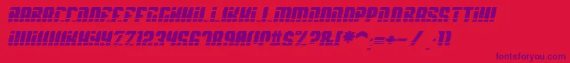 SpyhVentItalic-Schriftart – Violette Schriften auf rotem Hintergrund