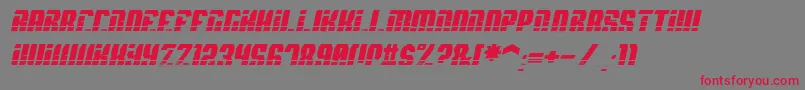 SpyhVentItalic Font – Red Fonts on Gray Background