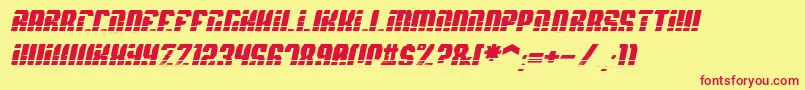 SpyhVentItalic Font – Red Fonts on Yellow Background