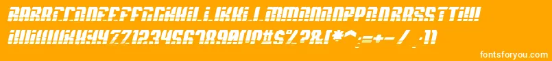 SpyhVentItalic Font – White Fonts on Orange Background