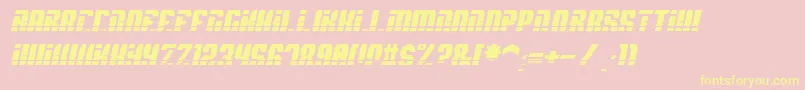 SpyhVentItalic Font – Yellow Fonts on Pink Background