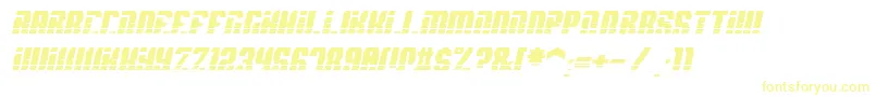 SpyhVentItalic Font – Yellow Fonts on White Background