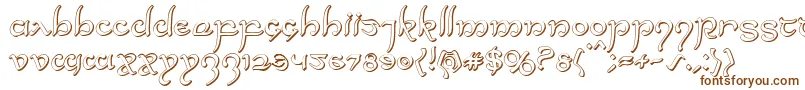 Шрифт Halfelven3D – коричневые шрифты на белом фоне