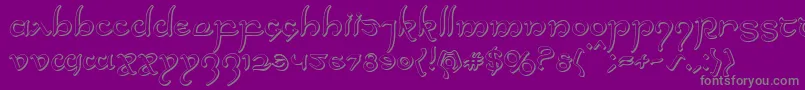 Halfelven3D-Schriftart – Graue Schriften auf violettem Hintergrund