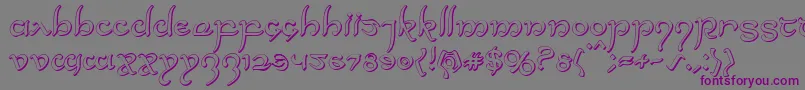 Halfelven3D-Schriftart – Violette Schriften auf grauem Hintergrund