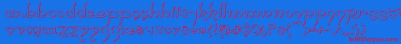 Halfelven3D Font – Red Fonts on Blue Background