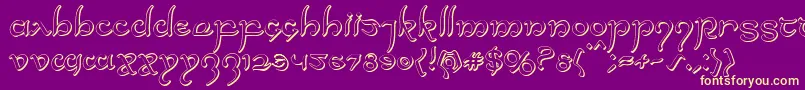 Halfelven3D Font – Yellow Fonts on Purple Background