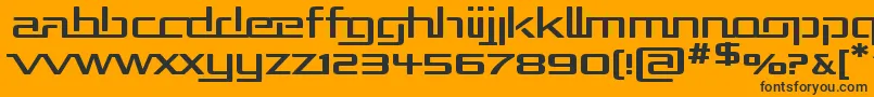 Repuexp Font – Black Fonts on Orange Background