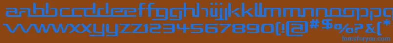 Шрифт Repuexp – синие шрифты на коричневом фоне