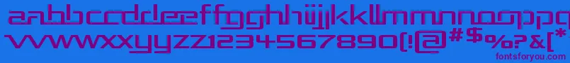 Repuexp Font – Purple Fonts on Blue Background