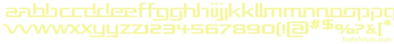 フォントRepuexp – 白い背景に黄色の文字