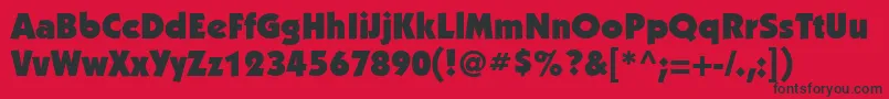Kbl85C Font – Black Fonts on Red Background