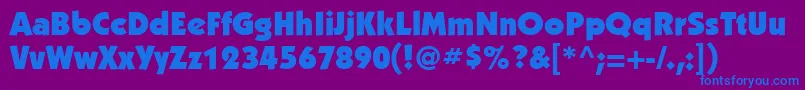 Kbl85C Font – Blue Fonts on Purple Background