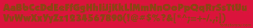 Kbl85C Font – Brown Fonts on Red Background