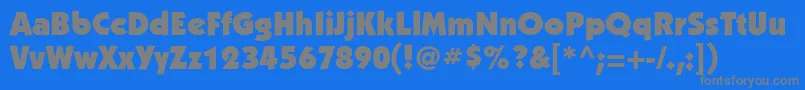 Kbl85C Font – Gray Fonts on Blue Background
