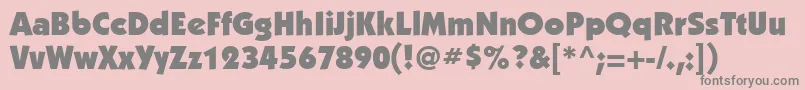 Kbl85C Font – Gray Fonts on Pink Background