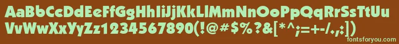 Kbl85C Font – Green Fonts on Brown Background