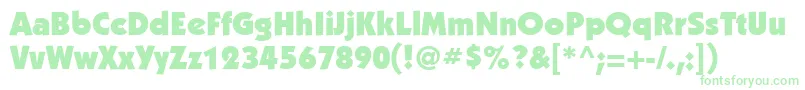 フォントKbl85C – 緑のフォント