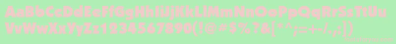 Kbl85C Font – Pink Fonts on Green Background