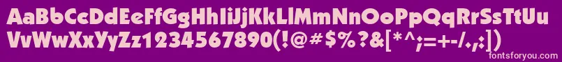 Kbl85C Font – Pink Fonts on Purple Background