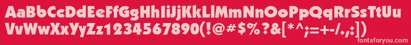 Kbl85C Font – Pink Fonts on Red Background