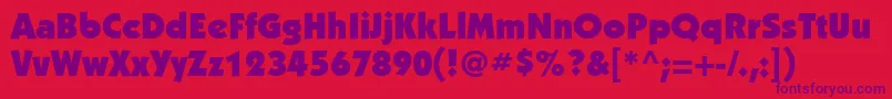 Kbl85C Font – Purple Fonts on Red Background