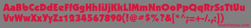 フォントKbl85C – 赤い文字の灰色の背景