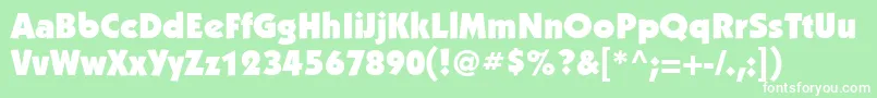 Kbl85C Font – White Fonts on Green Background