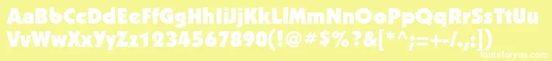Kbl85C Font – White Fonts on Yellow Background