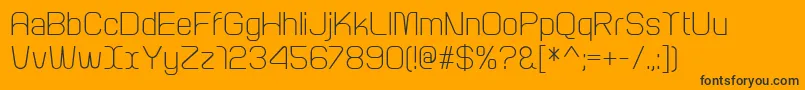 ArcleRegular Font – Black Fonts on Orange Background