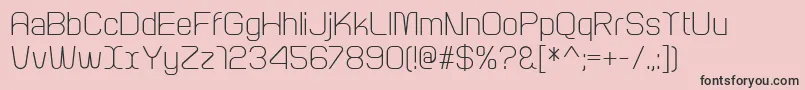 ArcleRegular Font – Black Fonts on Pink Background