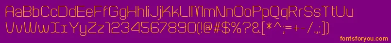 ArcleRegular Font – Orange Fonts on Purple Background